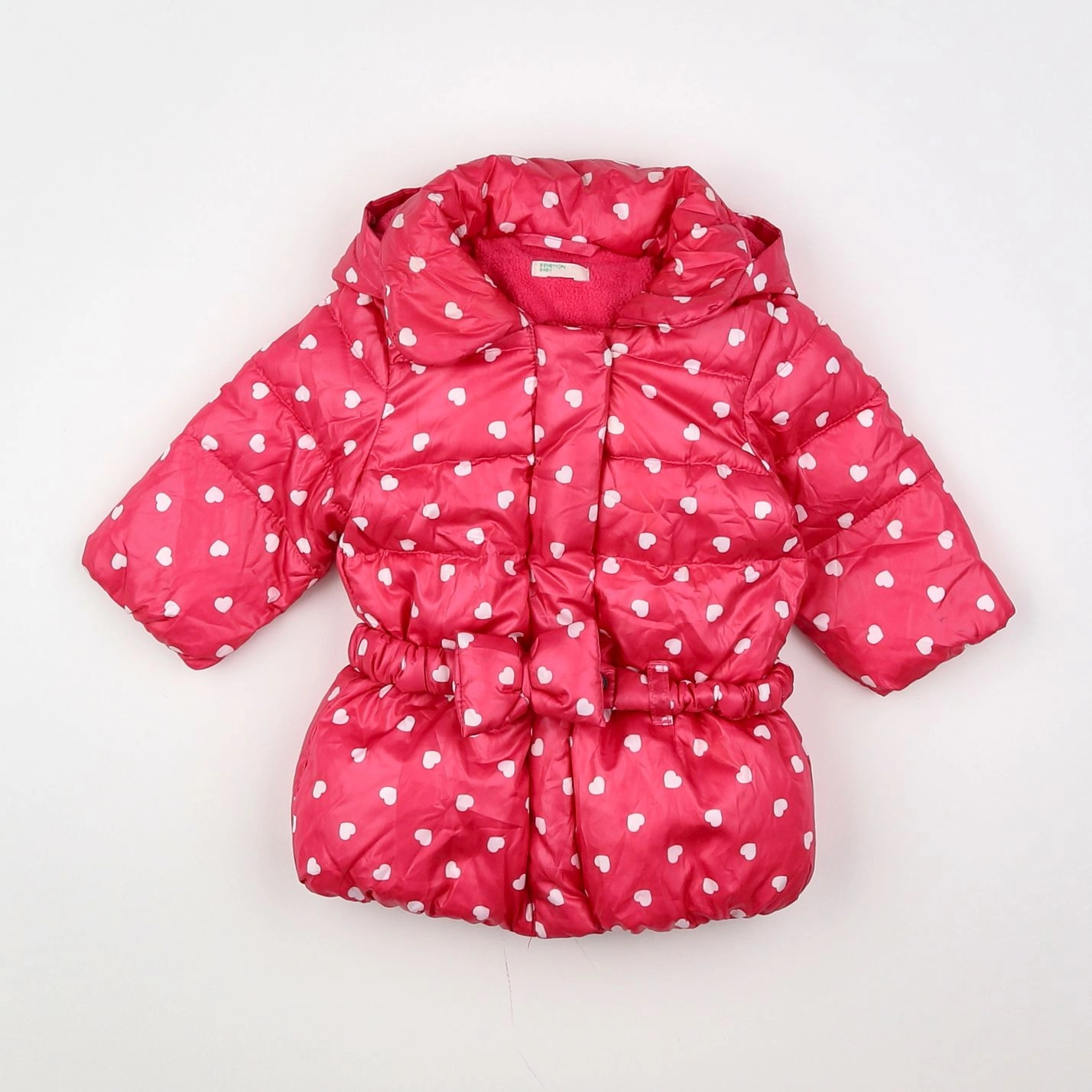 Benetton - doudoune rose - 3/6 mois